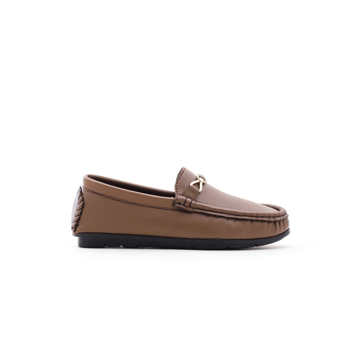 Boys Brown Formal Moccasin KD0297