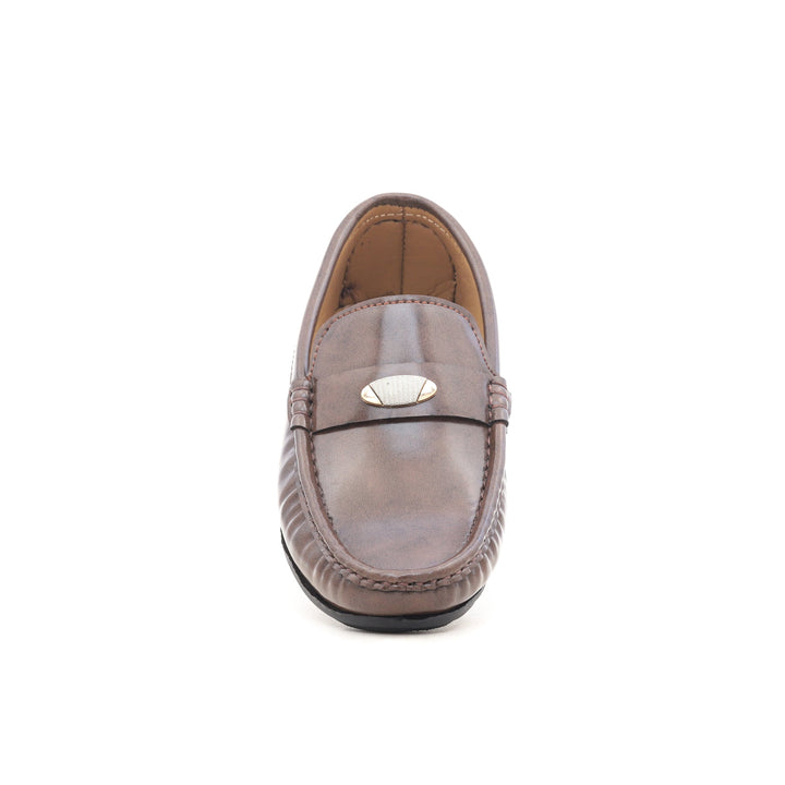 Boys Brown Formal Moccasin KD0337