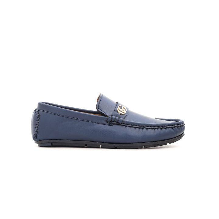 Boys Navy Formal Moccasin KD0338