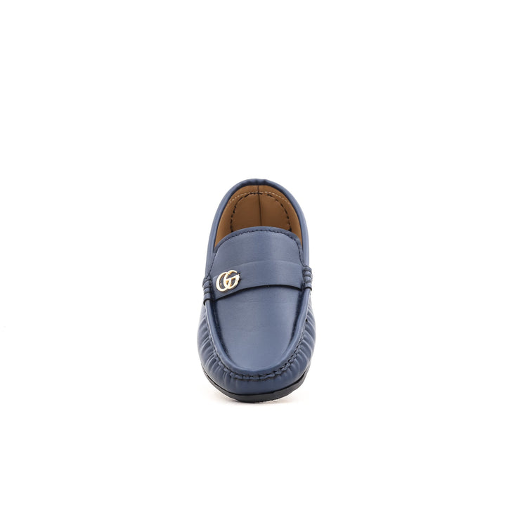 Boys Navy Formal Moccasin KD0338