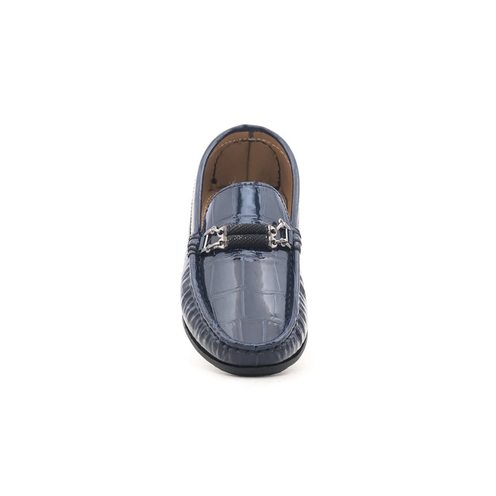 Boys Navy Formal Moccasin KD0339