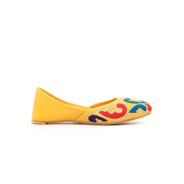 Girls Yellow Fancy Khusa KD0360