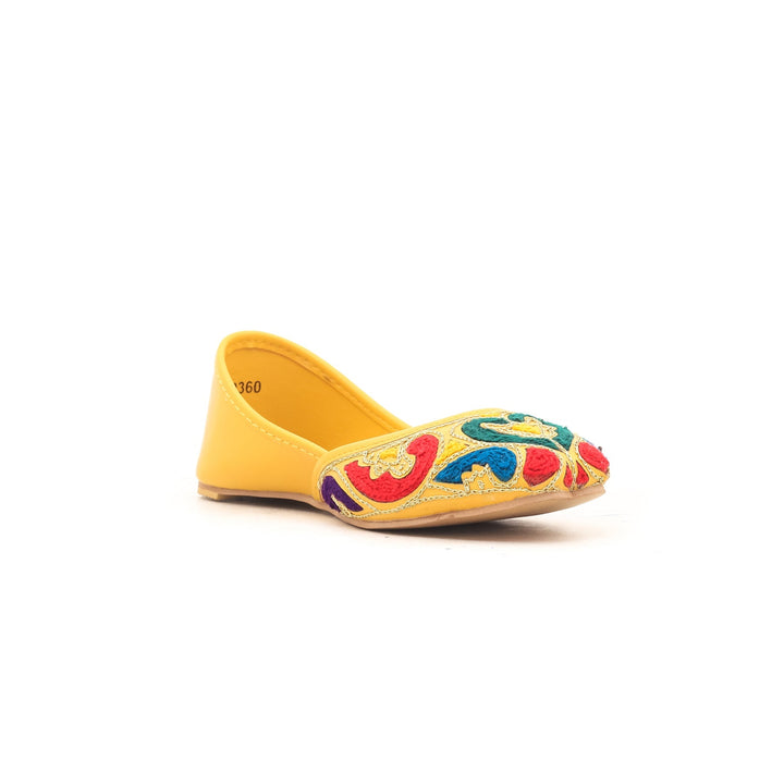 Girls Yellow Fancy Khusa KD0360