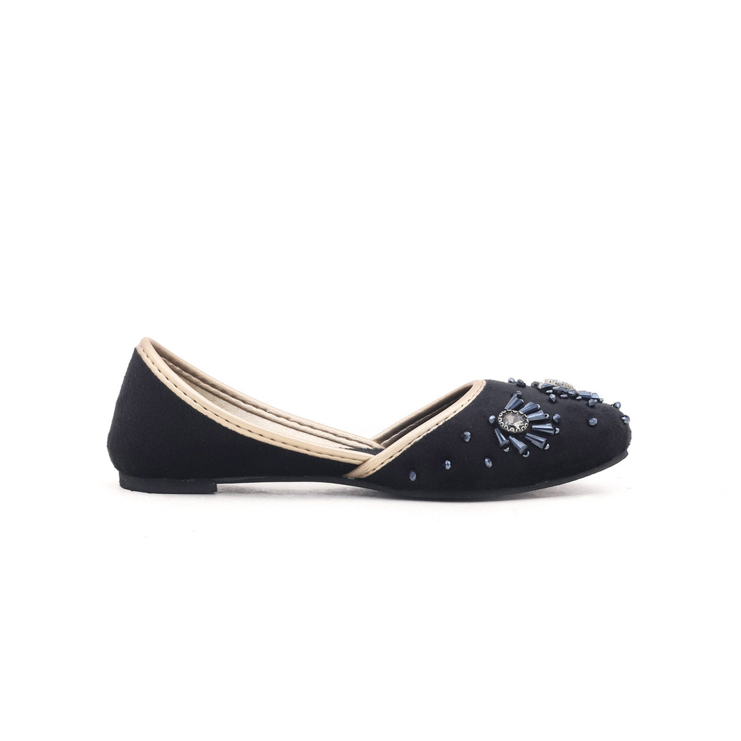 Girls Black Fancy Khusa KD0362