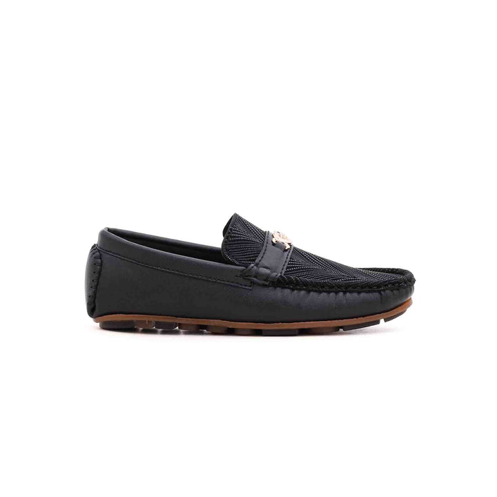 Boys Black Formal Moccasin KD0370