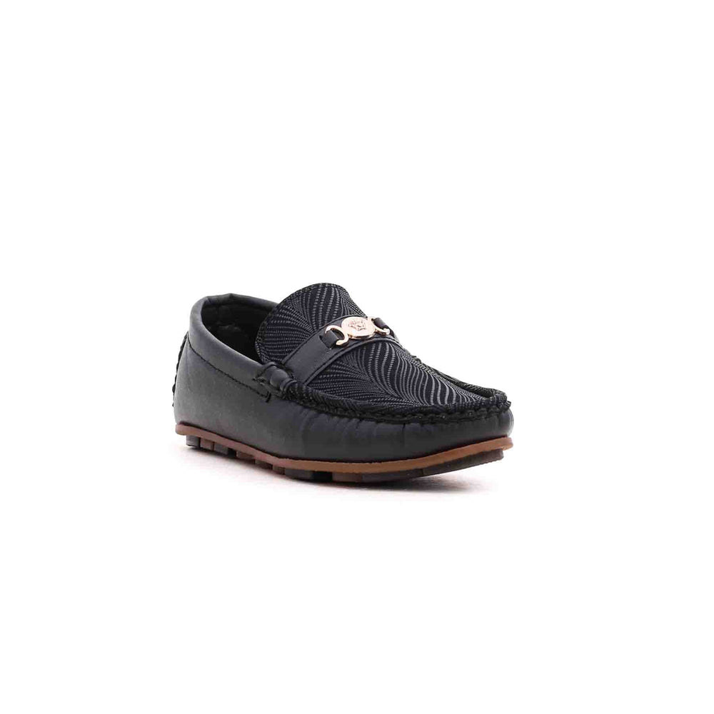 Boys Black Formal Moccasin KD0370