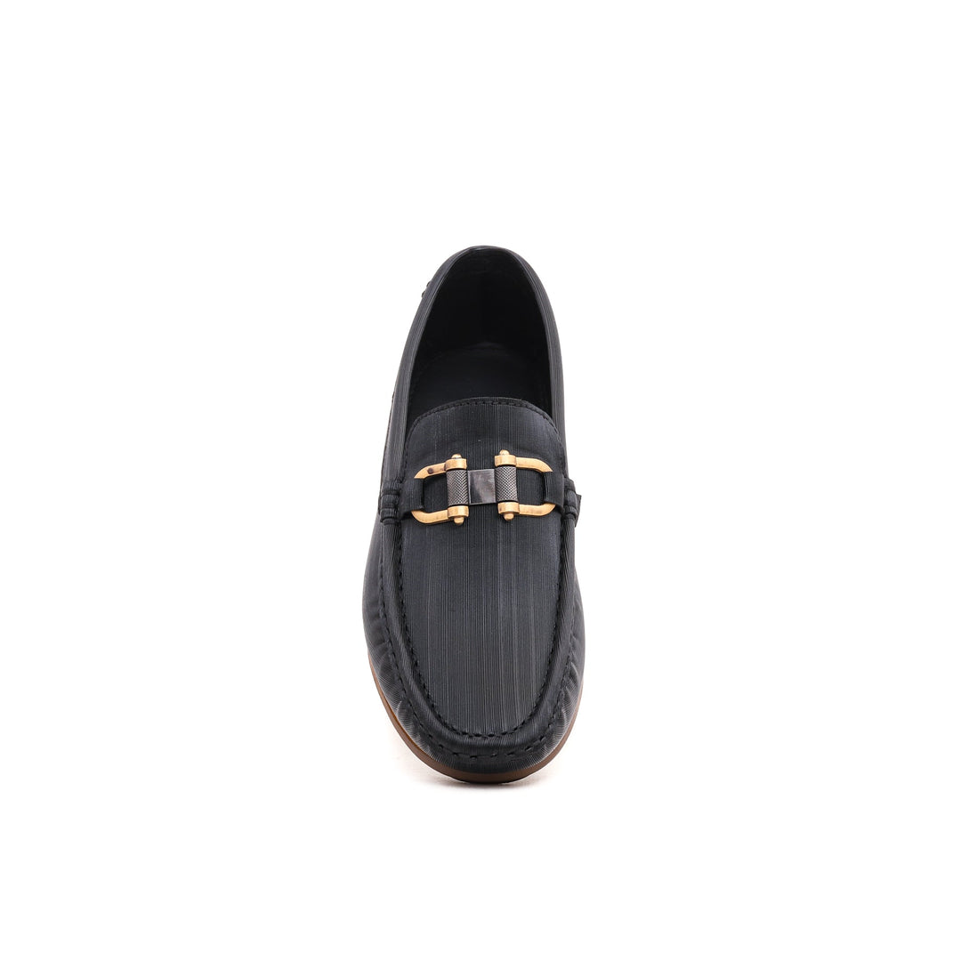 Boys Black Formal Moccasin KD0371