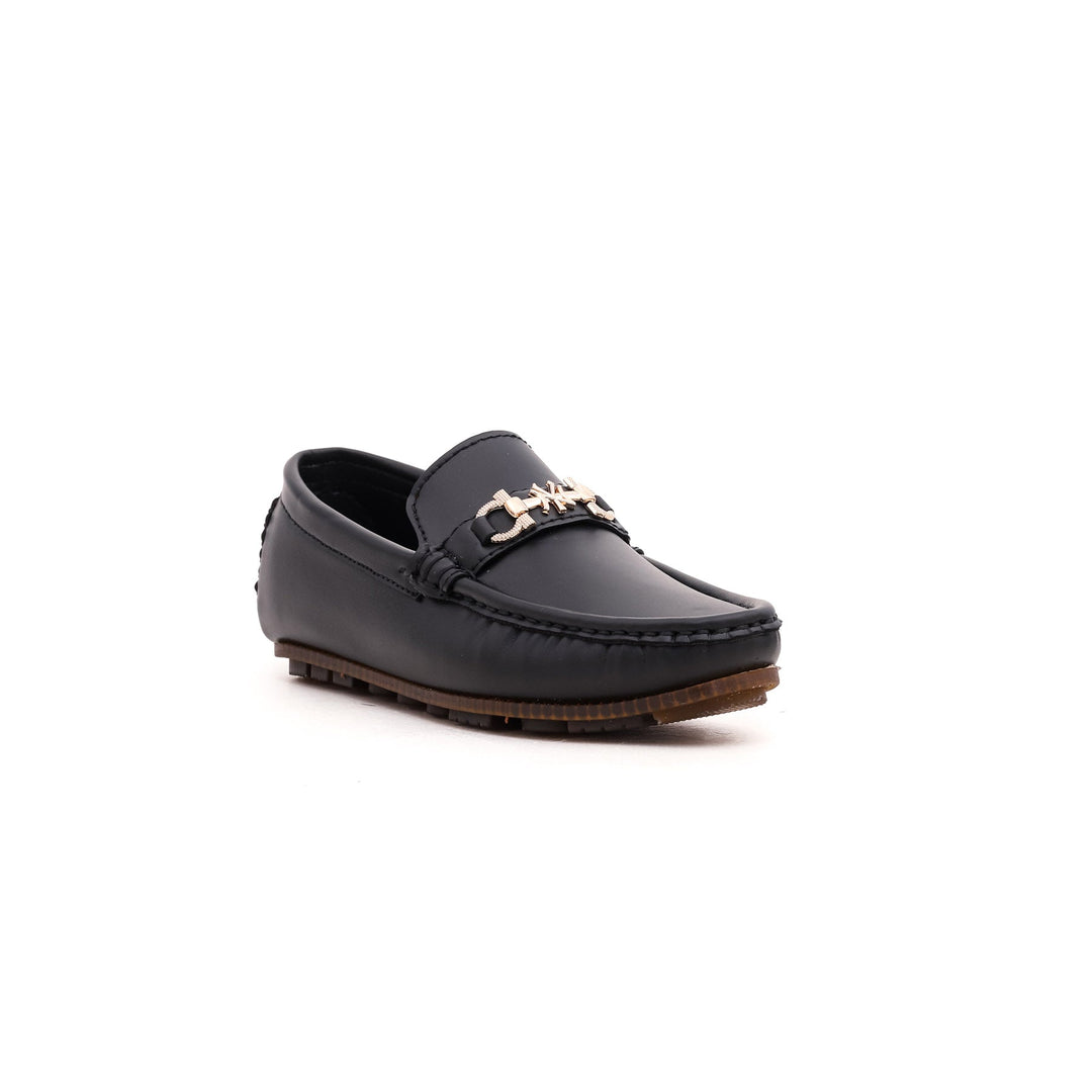 Boys Black Formal Moccasin KD0372