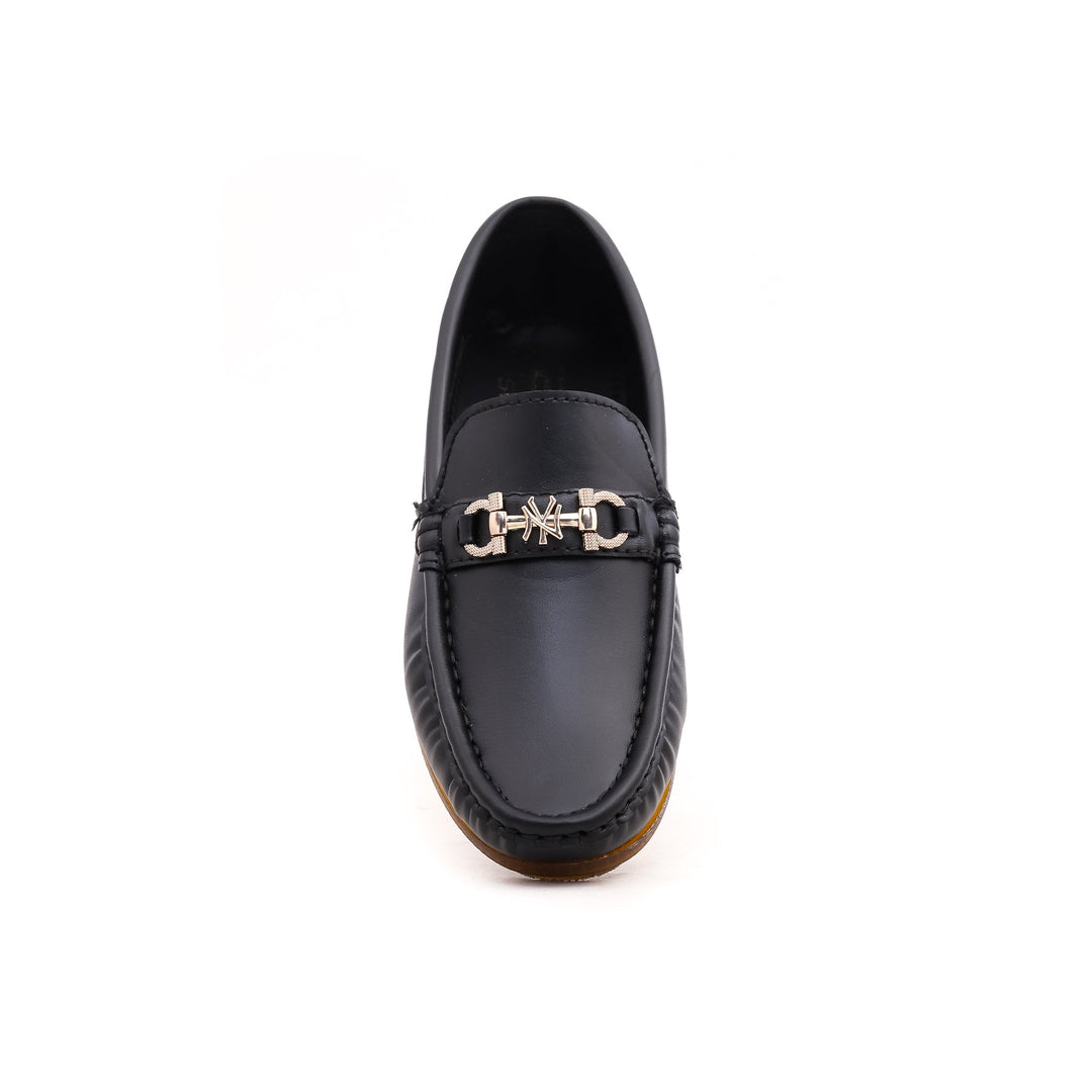 Boys Black Formal Moccasin KD0372