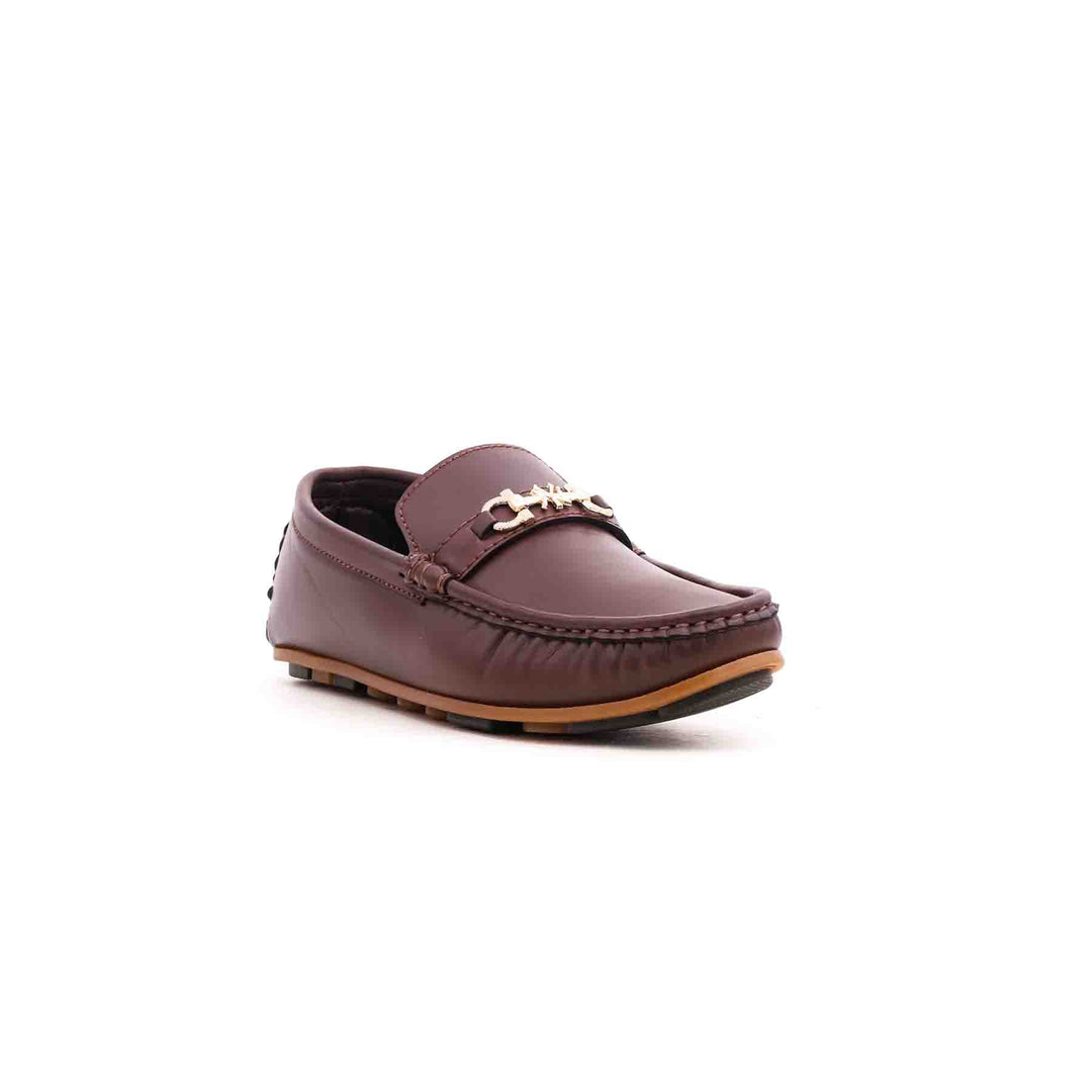 Boys Brown Formal Moccasin KD0372