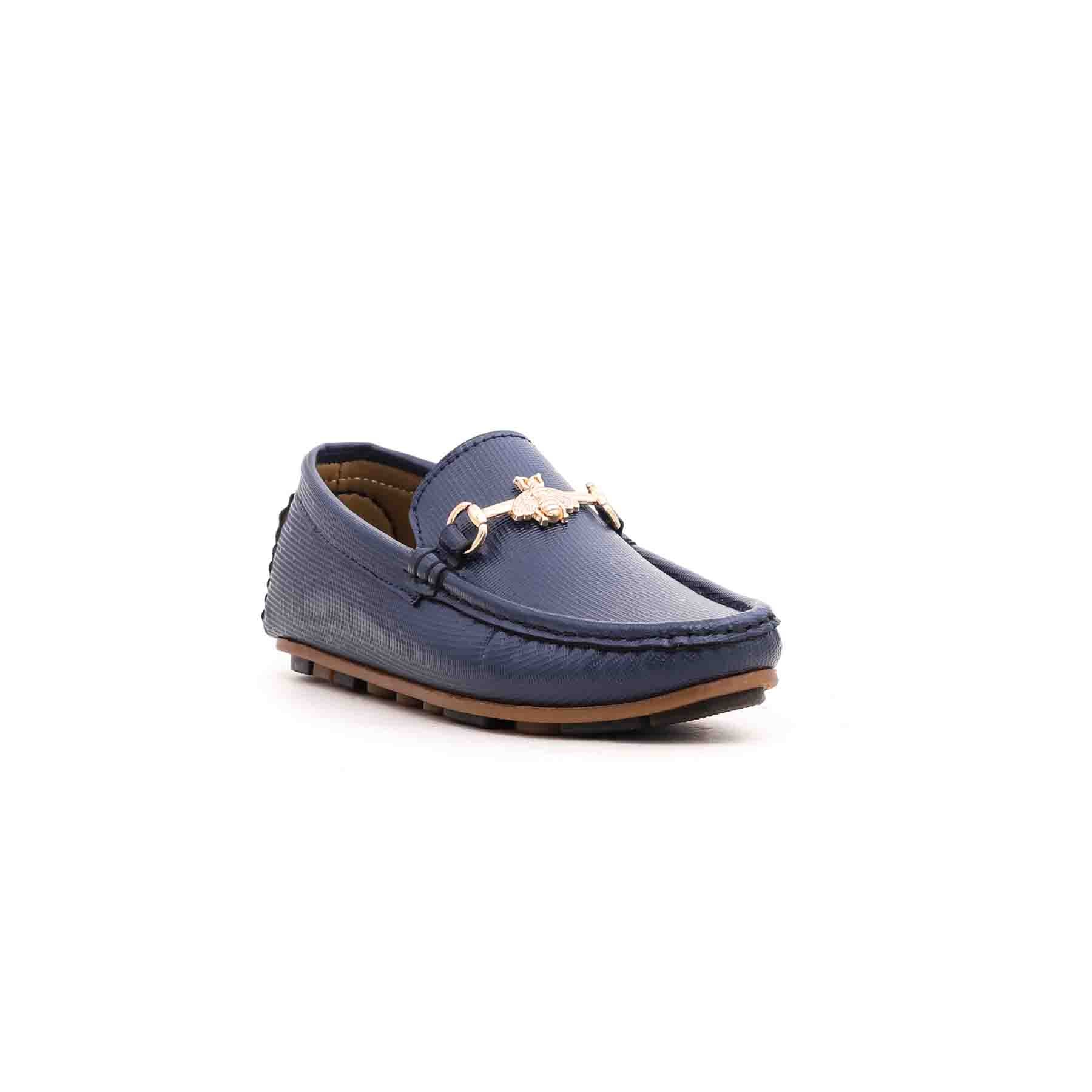 Boys Navy Formal Moccasin KD0373