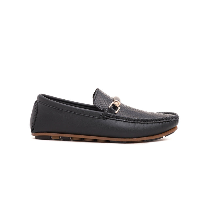 Boys Black Formal Moccasin KD0376