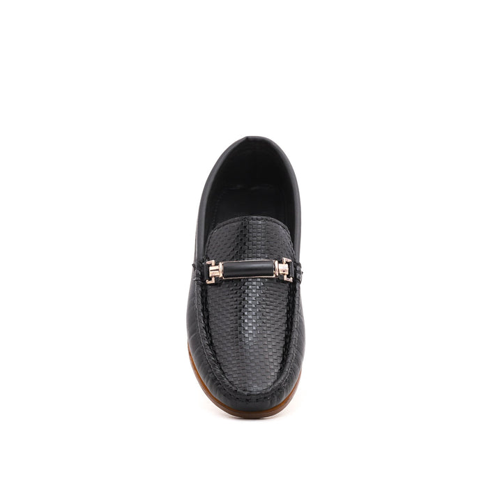 Boys Black Formal Moccasin KD0376