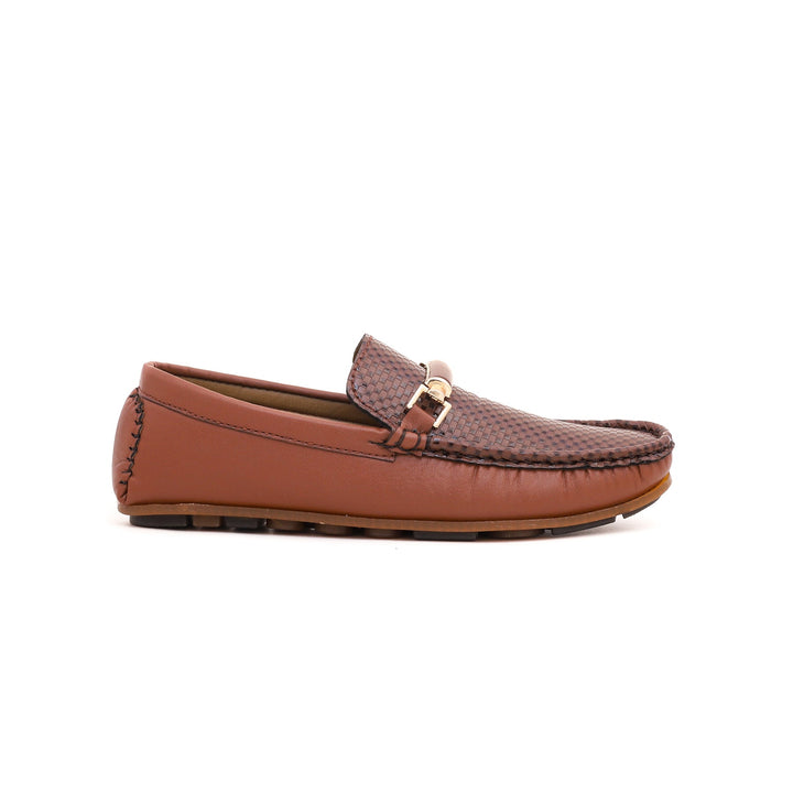 Boys Brown Formal Moccasin KD0376