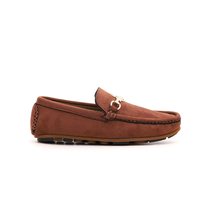 Boys Brown Formal Moccasin KD0378