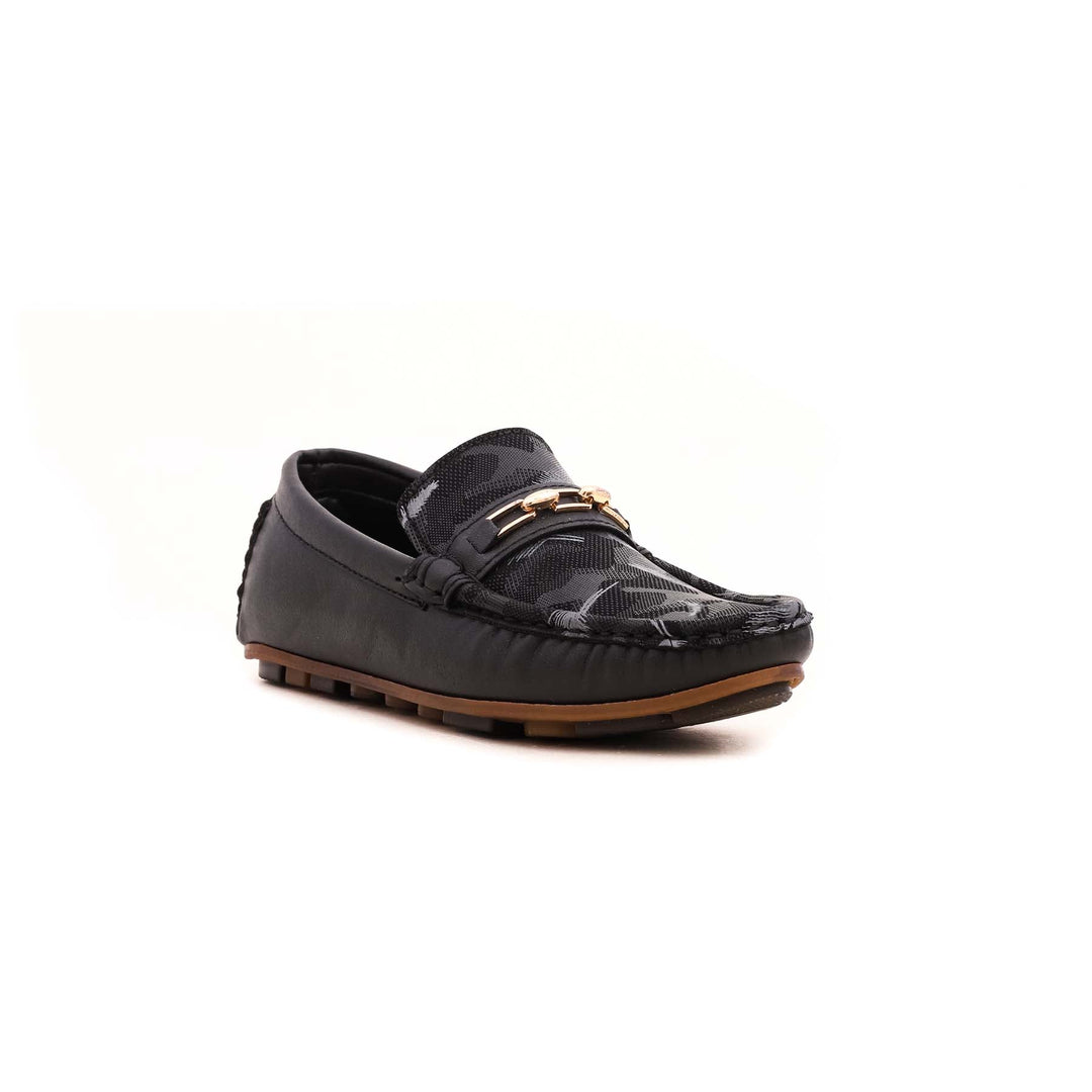 Boys Grey Formal Moccasin KD0381