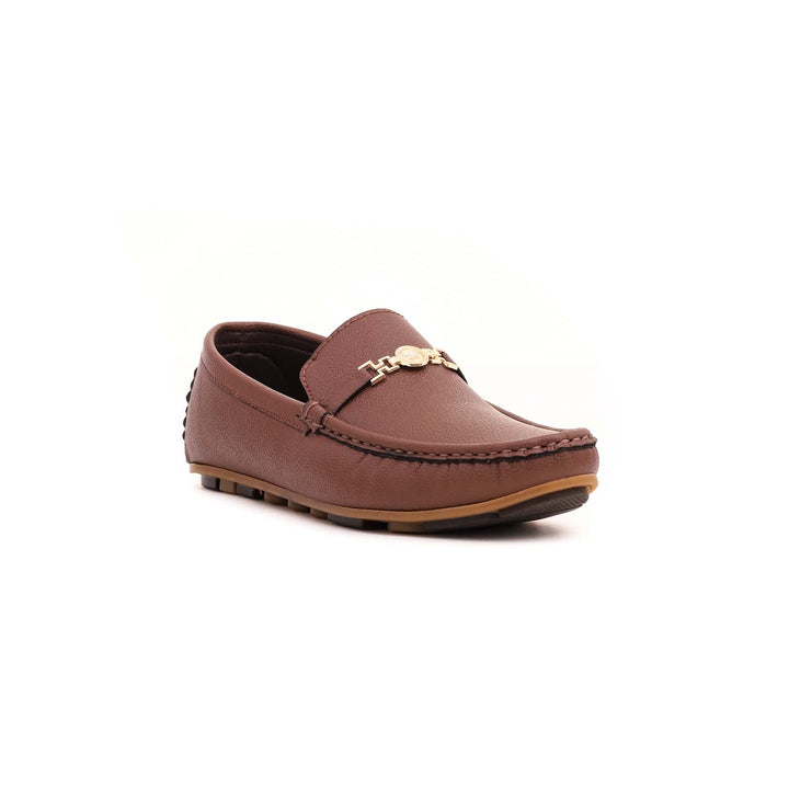 Boys Brown Formal Moccasin KD0382