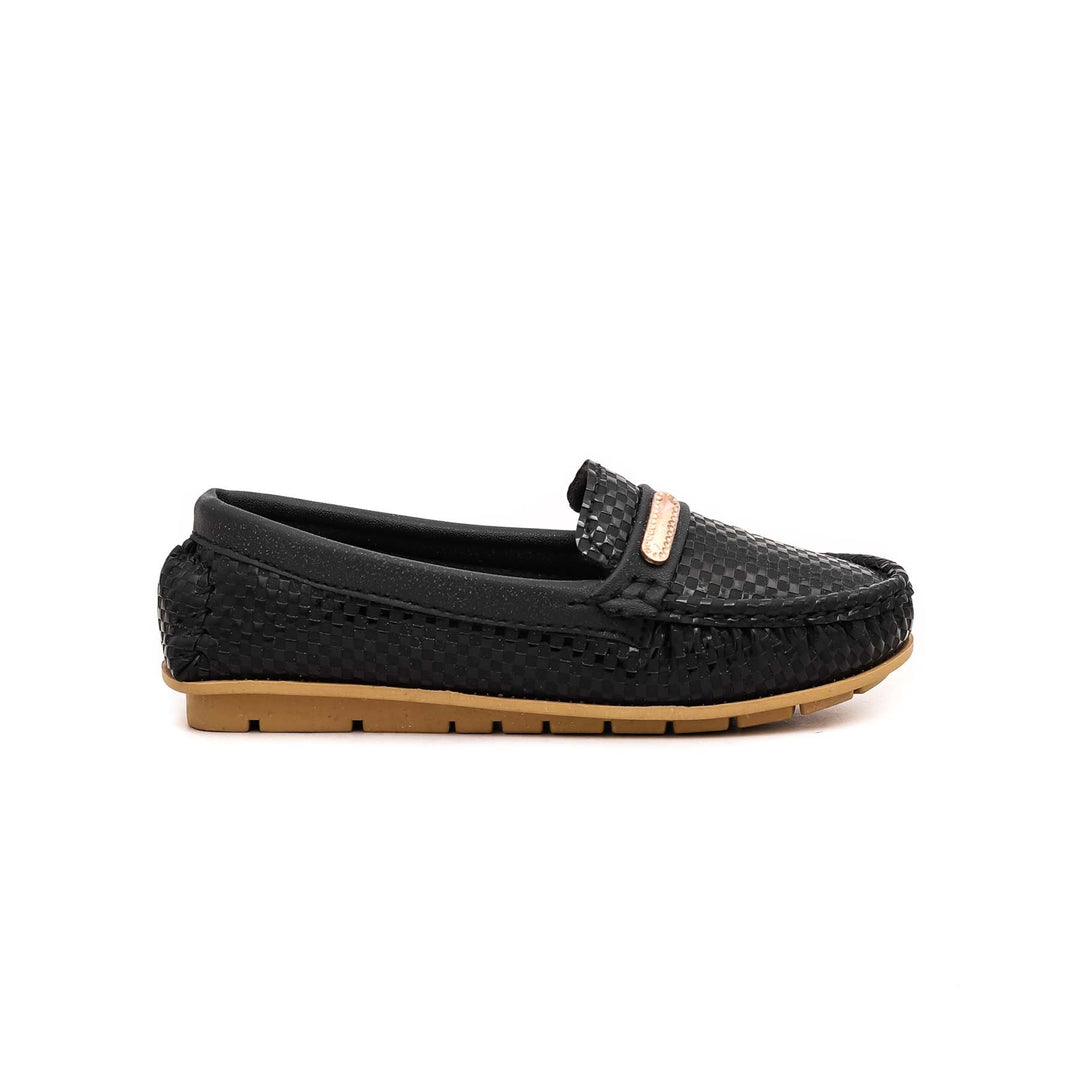 Girls Black Casual Moccasin KD0389