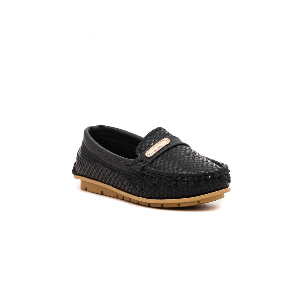 Girls Black Casual Moccasin KD0389