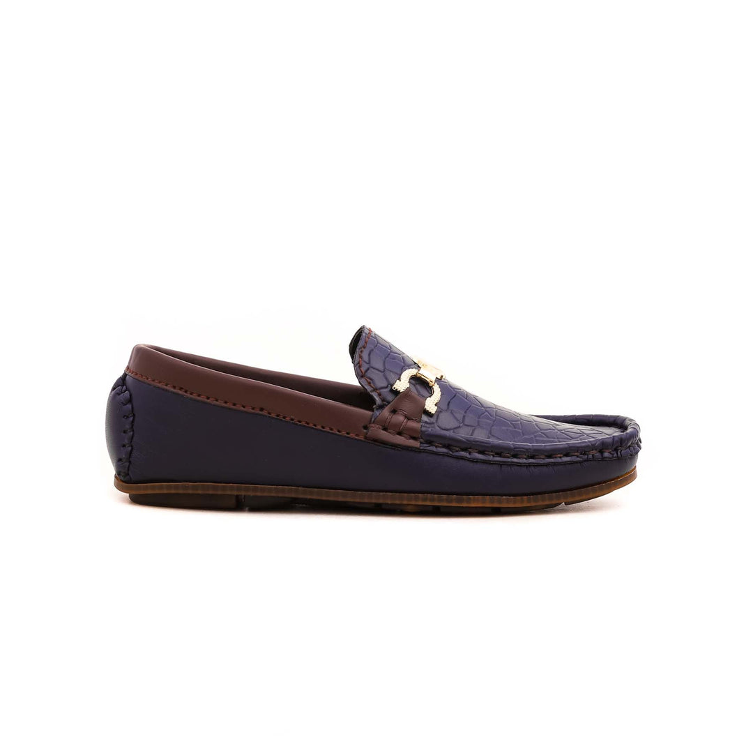 Boys Navy Formal Moccasin KD0402