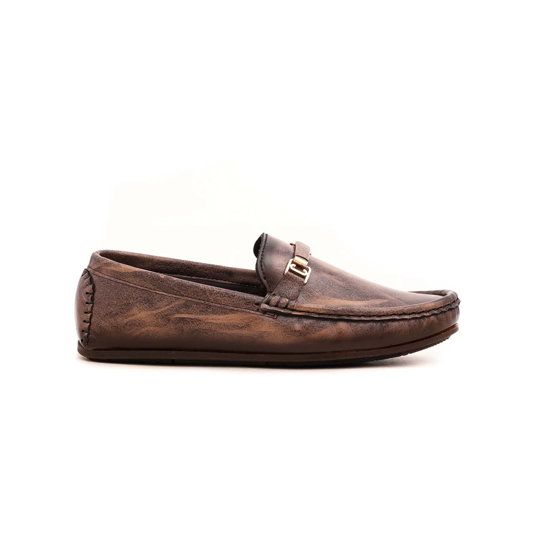 Boys Brown Formal Moccasin KD0436