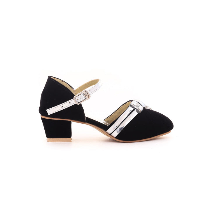 Girls Black Fancy Pumps KD0450