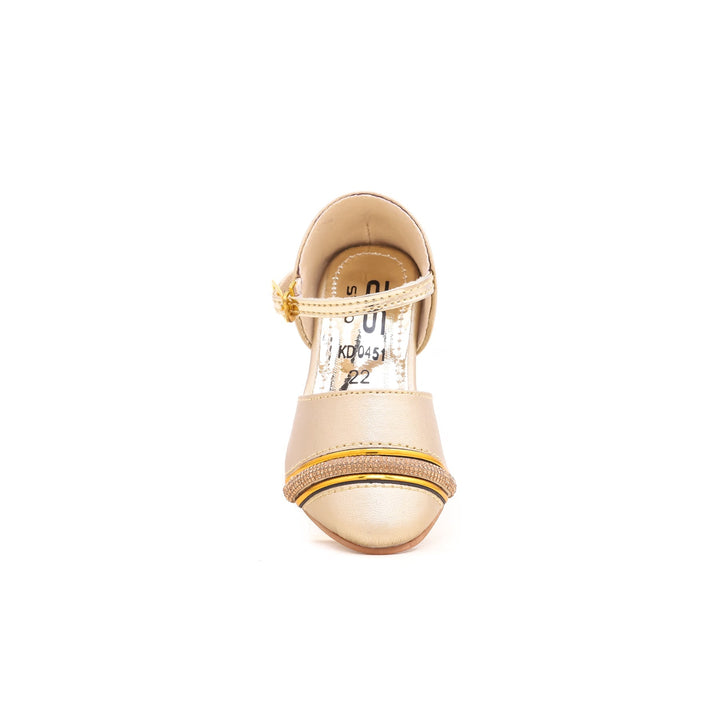 Girls Golden Fancy Pumps KD0451