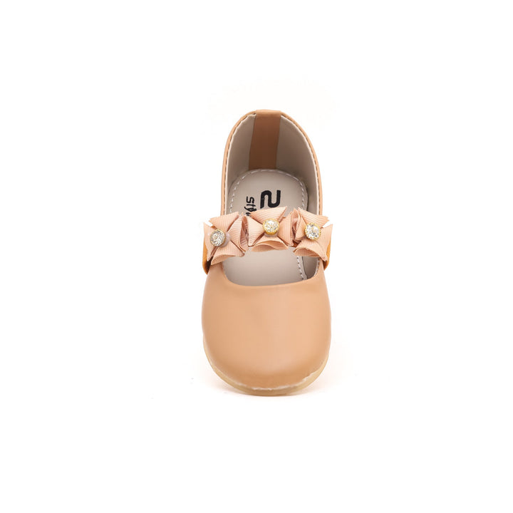 Girls Beige Casual Pumps KD0466