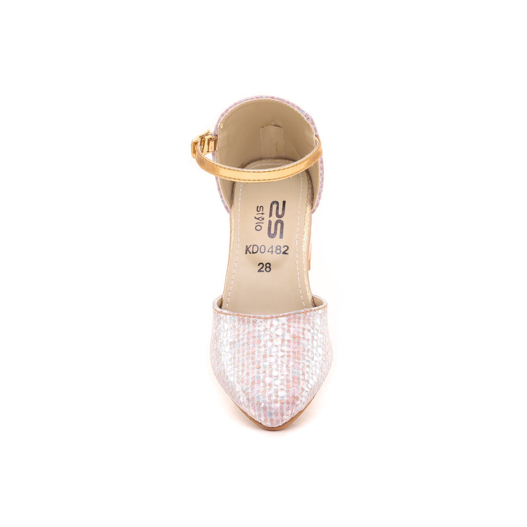 Girls Champagne Fancy Pump KD0482