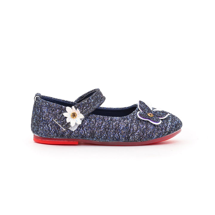 Girls Navy Fancy Pumps KD0500