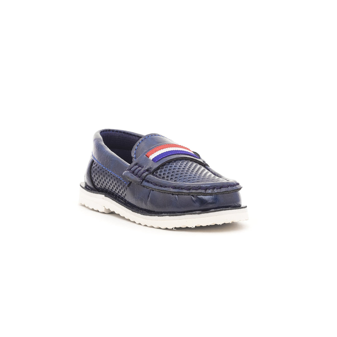 Boys Navy Casual Moccasins KD0523