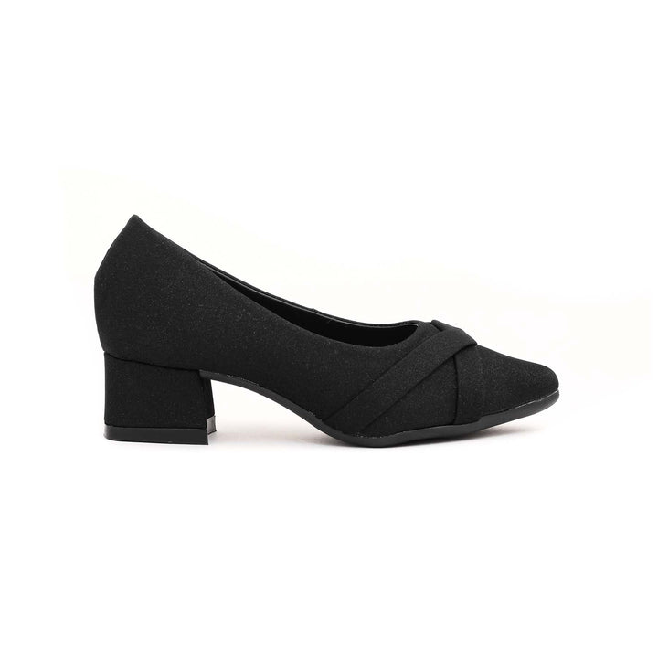 Girls Black Fancy Pumps KD0533