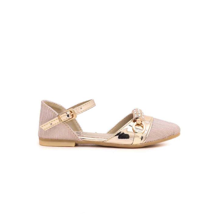 Girls Golden Fancy Pumps KD0552