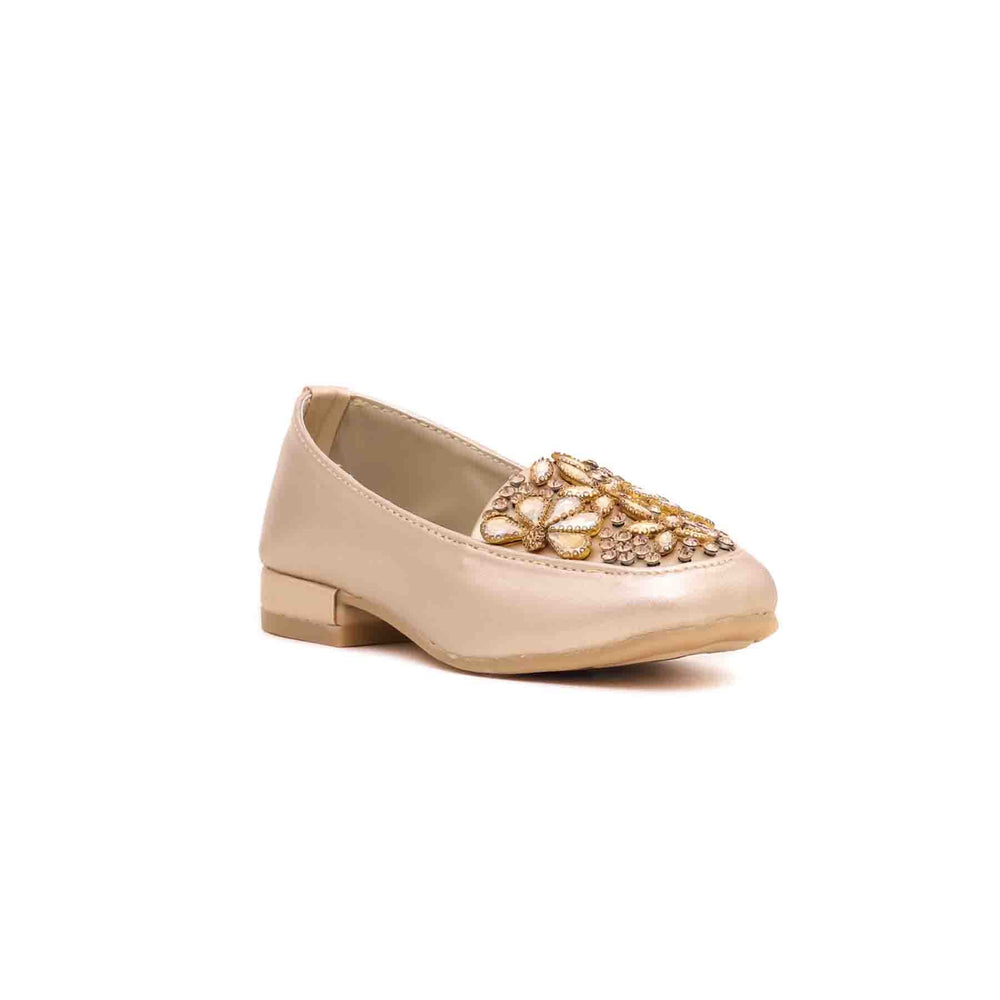 Girls Golden Formal Moccasin KD0563