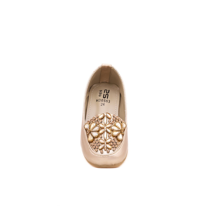 Girls Golden Formal Moccasin KD0563