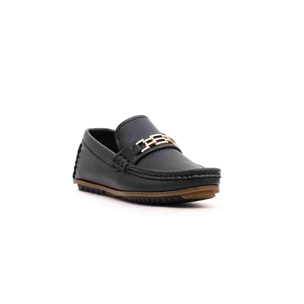 Boys Black Formal Moccasin KD0581