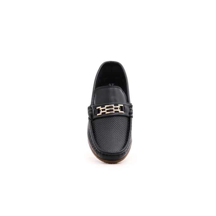 Boys Black Formal Moccasin KD0581