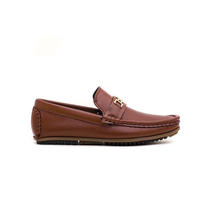 Boys Brown Formal Moccasin KD0581