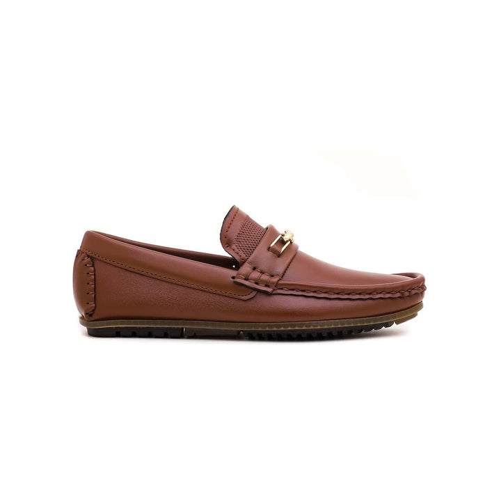 Boys Brown Formal Moccasin KD0582