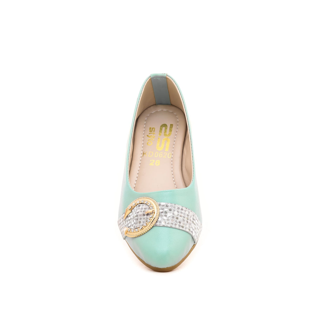 Girls Aqua Green Formal Pumps KD0620