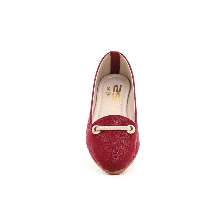 Girls Maroon Fancy Pump KD0621