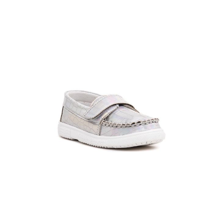 Girls Silver Formal Moccasin KD0645