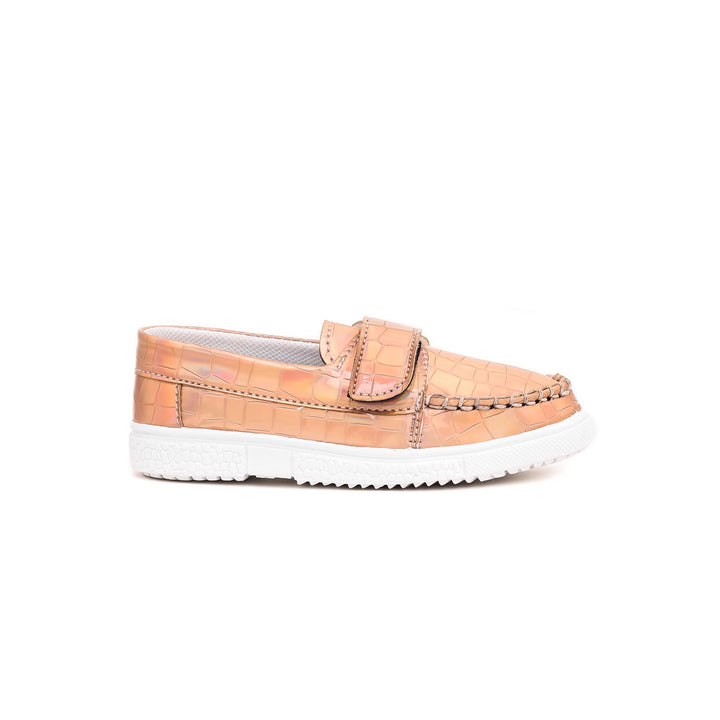 Girls Peach Formal Moccasin KD0645