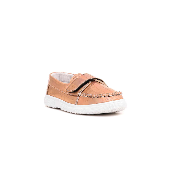 Girls Peach Formal Moccasin KD0645