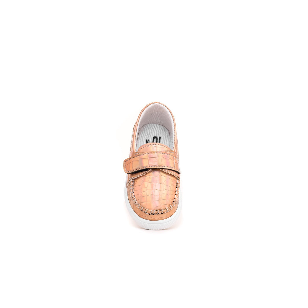 Girls Peach Formal Moccasin KD0645