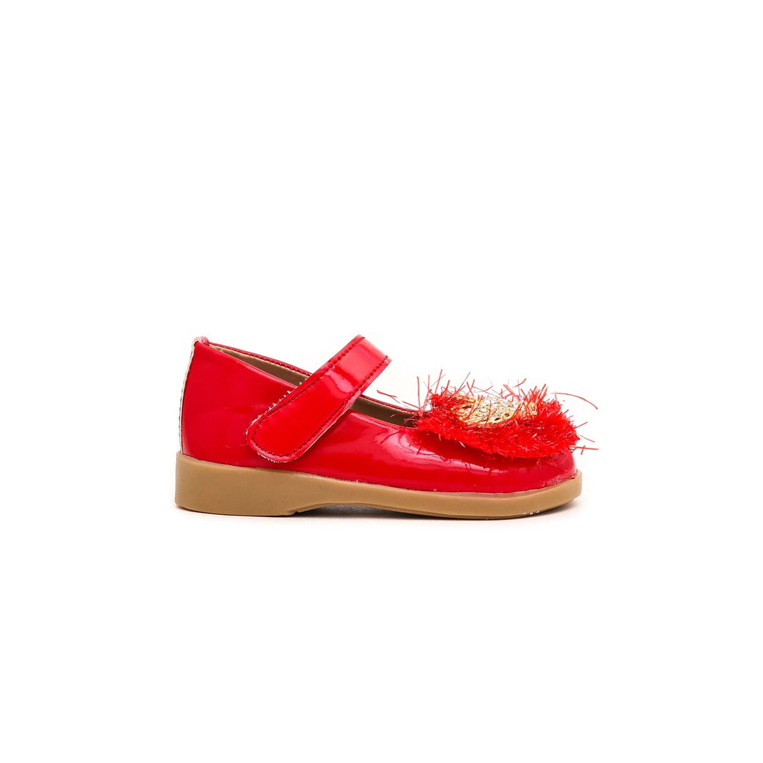 Girls Red Casual Pumps KD0660