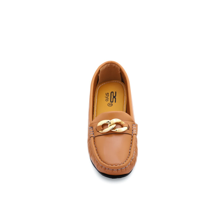 Girls Yellow Formal Moccasin KD0691