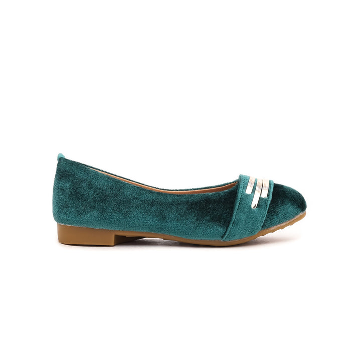 Girls Green Casual Pumps KD0701