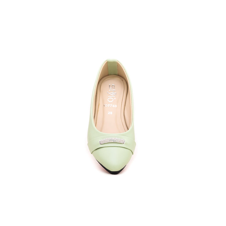 Girls Green Formal Pumps KD0740