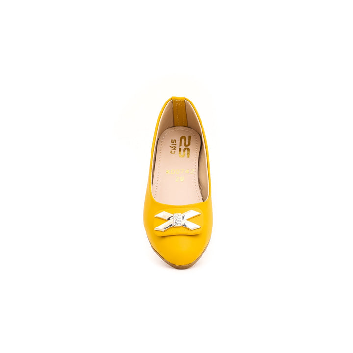 Girls Yellow Formal Pumps KD0742